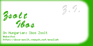 zsolt ibos business card